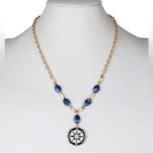 NWT Patricia Nash Compass Pendant Necklace French Riviera Compass #PNNK